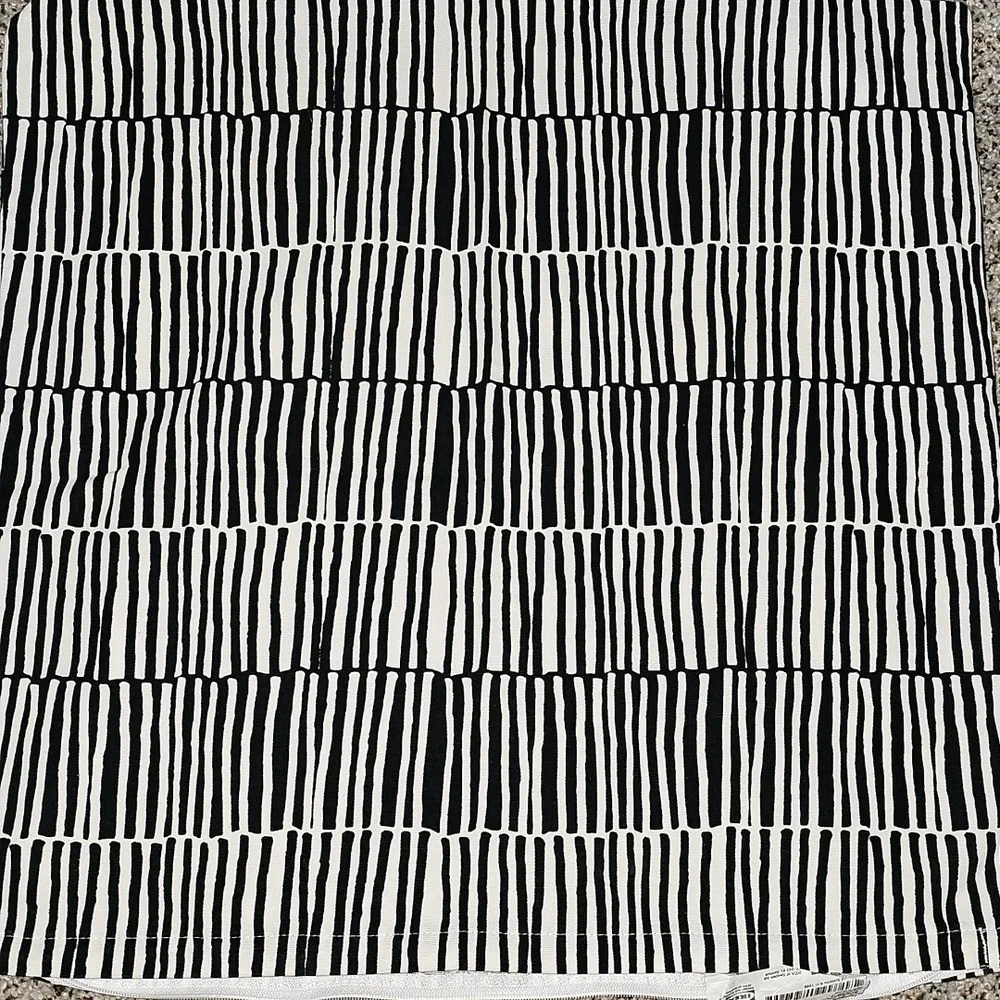 IKEA VENDLA Pillow Cover Black White Stripes
